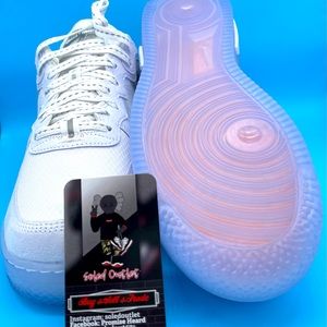 Air Force 1 React ( White Light Bone ) Size 10.5